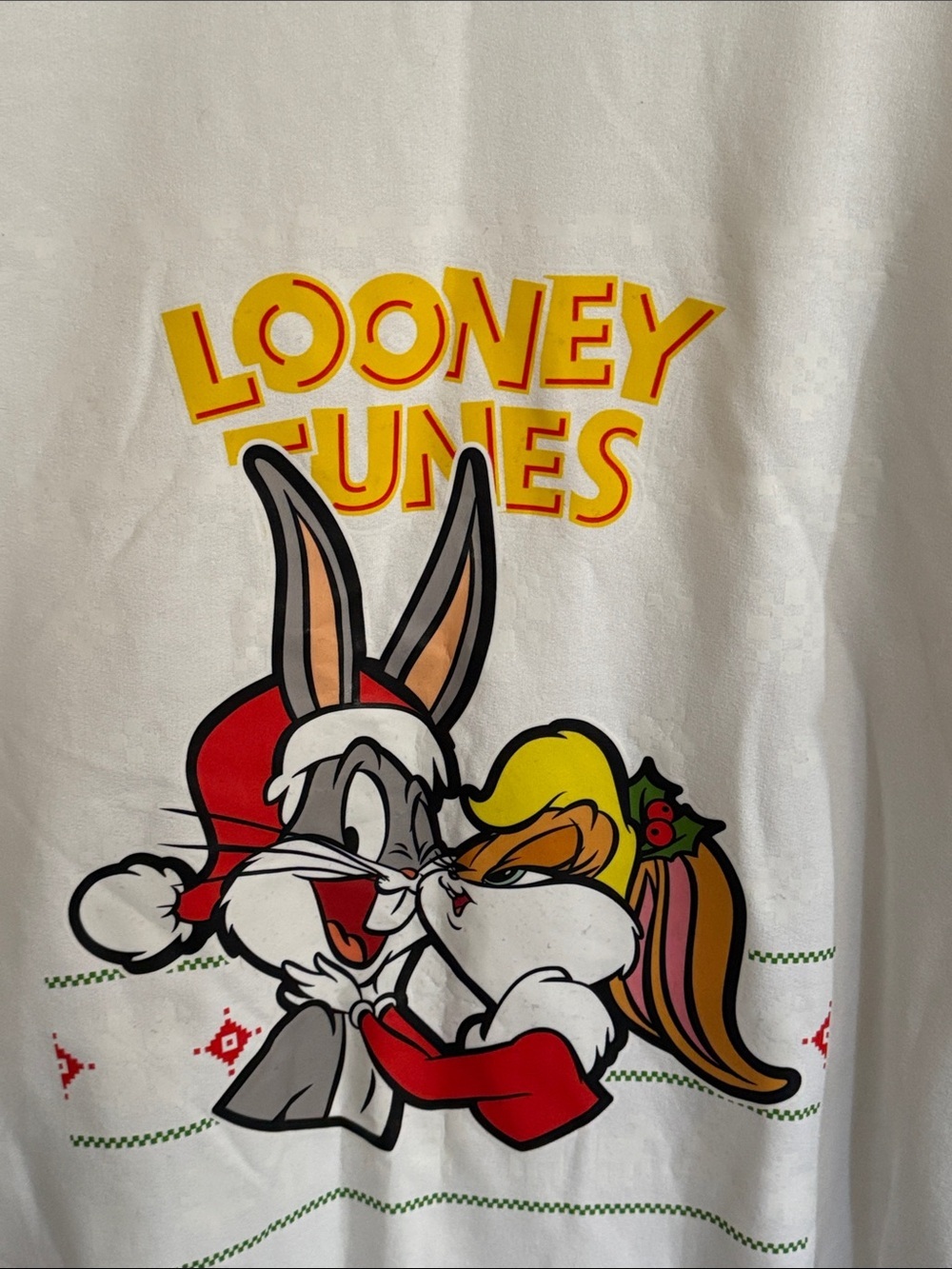 Gildan White Looney Tunes Graphic Crewneck Sweatshirt - Picture 4 of 7